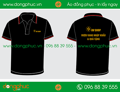Áo phông đồng phục Shop rượu vang AV