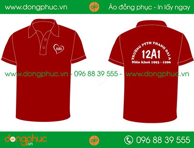 Áo phông đồng phục Lớp 12A1 Trường THPT Thanh Oai A
