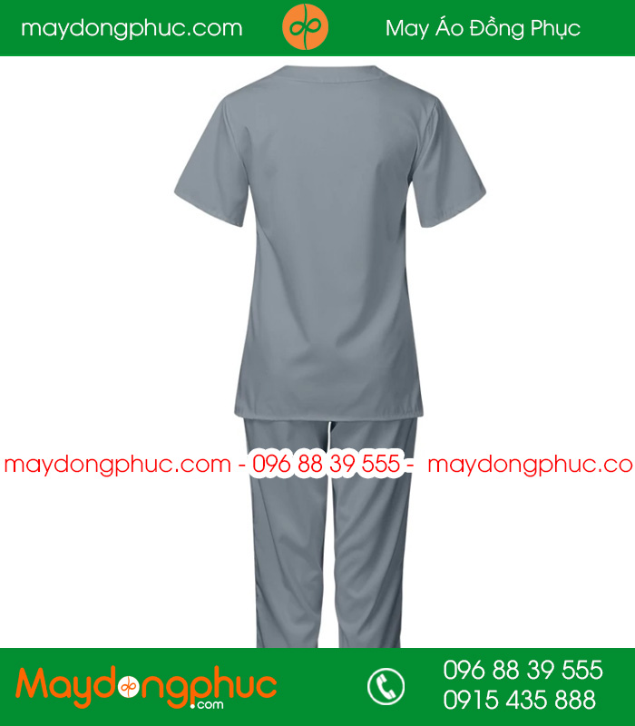 Quần áo đồng phục y tá màu ghi đậm
