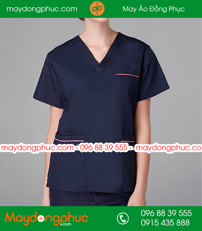 Quần áo đồng phục y tá màu tím than