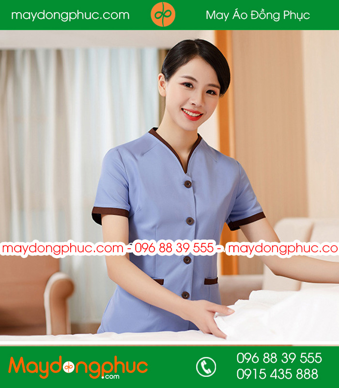 Quần áo đồng phục vệ sinh màu tím nhạt