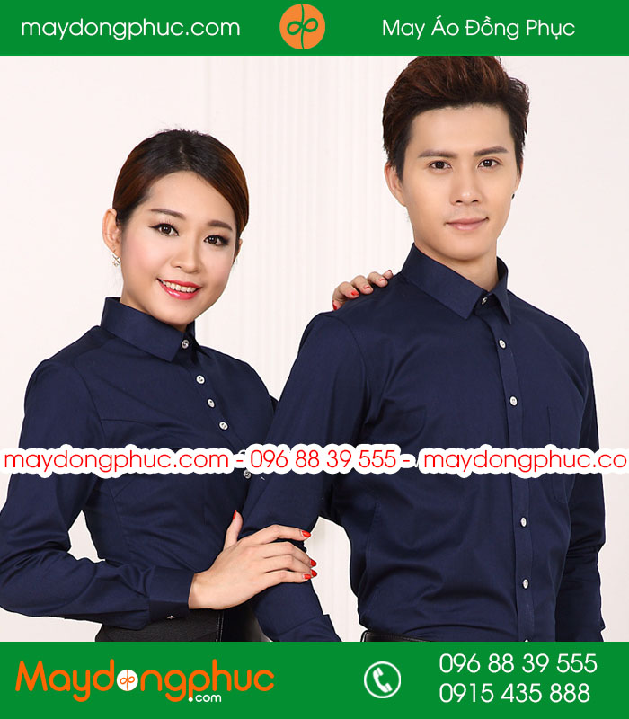  Đồng phục áo sơ mi màu tím than
