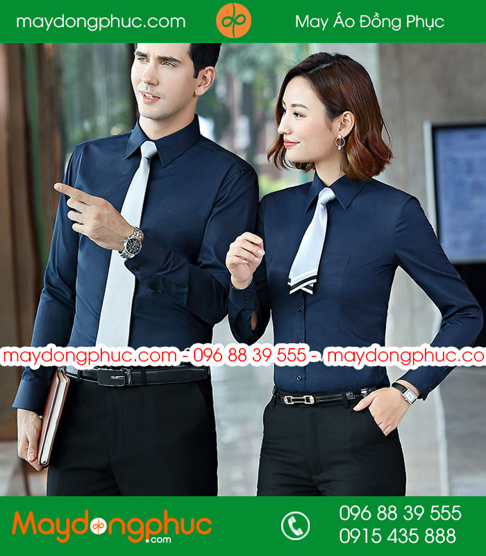 Đồng phục áo sơ mi màu tím than