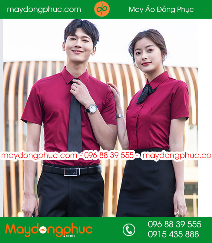 Đồng phục áo sơ mi màu tím