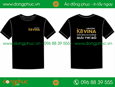 Áo phông đồng phục công ty Giải trí số K8 Vina