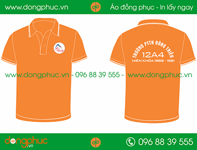 Áo phông đồng phục Lớp 12A4 - Trường THPT Đông Triều