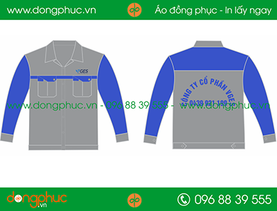 Áo bảo hộ đồng phục cty cổ phần VGES
