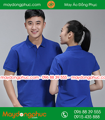 Áo phông đồng phục màu xanh bích