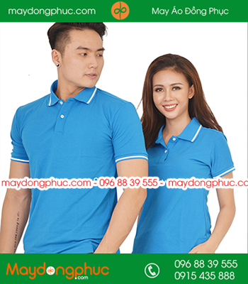 Áo phông đồng phục màu xanh YA