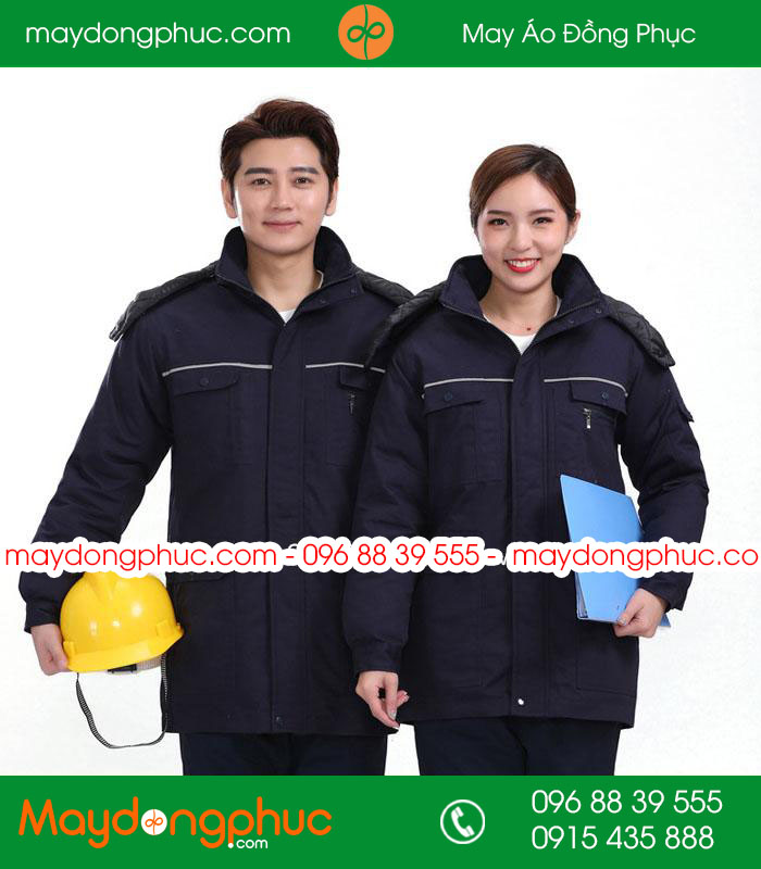 Mẫu áo đồng phục kỹ sư - công nhân màu tím than