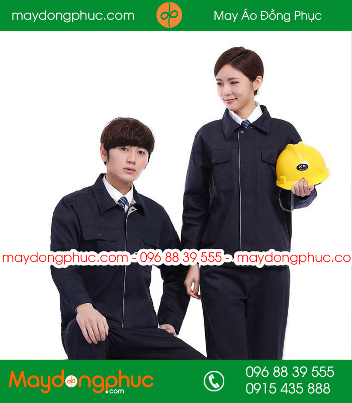 Mẫu áo đồng phục kỹ sư - công nhân màu tím than