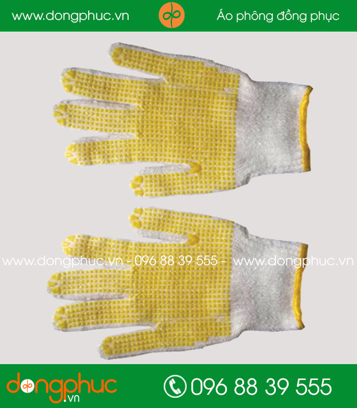 Găng tay sợi phủ hạt nhựa