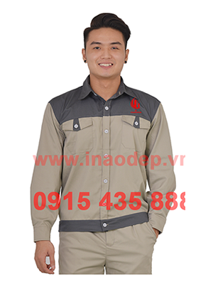 May đồng phục bảo hộ công ty CP phát triển nền móng và xd hạ tầng QT