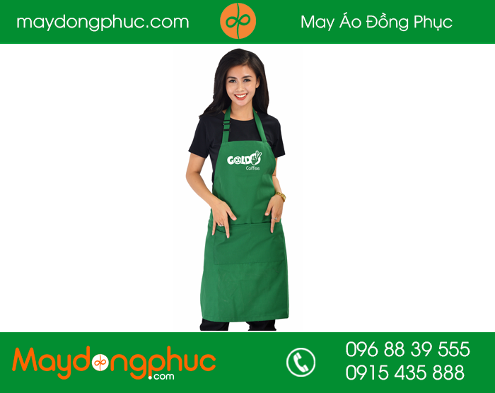 May tạp dề quán Gold Coffee