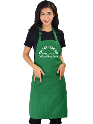 May tạp dề cửa hàng Hải sản thảo chi