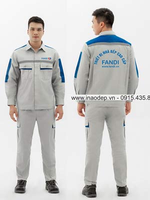 May đồng phục bảo hộ Công ty Thiết bị nhà bếp FANDI