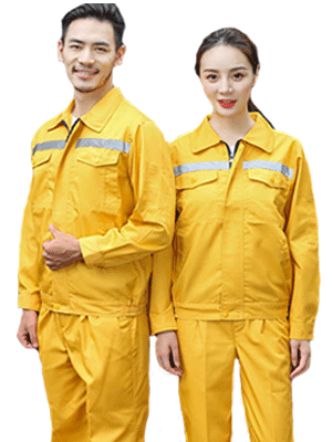 May đồng phục bảo hộ màu vàng
