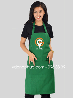 May tạp dề siêu thị Gomart