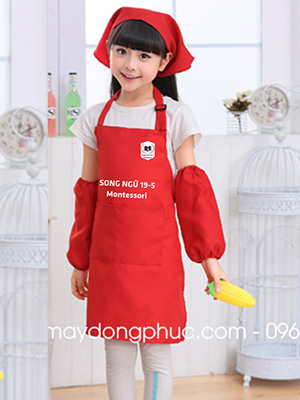 May tạp dề trẻ em trường song ngữ 19-5 Montessori