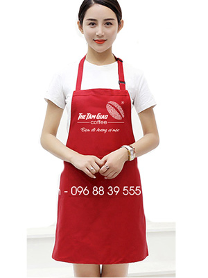 May tạp dề quán The Tam Giao Coffe
