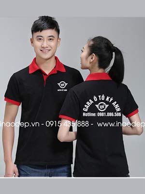 May áo cổ bẻ Gara Ô tô Kỳ Anh