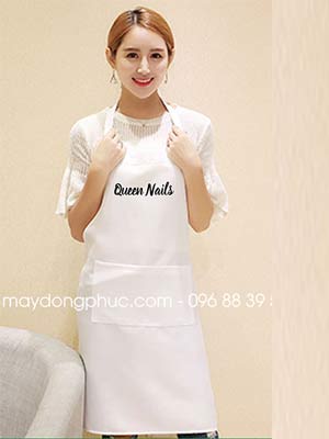 May tạp dề quán Queen Nails