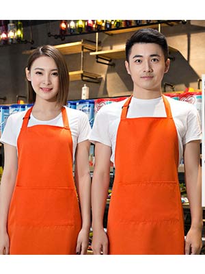 May tạp dề màu cam