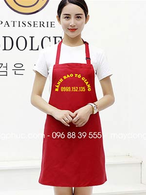 May tạp dề quán Bánh bao Tô Giang