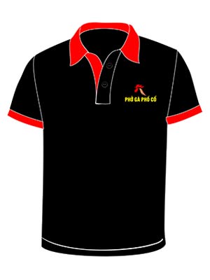 May áo phông cổ bẻ Quán Phở gà phố cổ