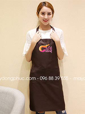 May tạp dề quán bình vị Cafe sáng