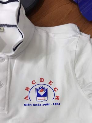 May áo Trường THPT Giao Thủy niên khóa 1981-1984