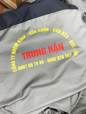 May áo bảo hộ Công ty nhôm kính Trung Hận