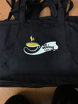 May tạp dề Quán Bống Cafe