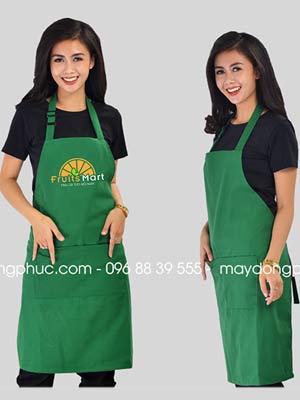 May tạp dề đồng phục Cửa hàng Fruits Mart