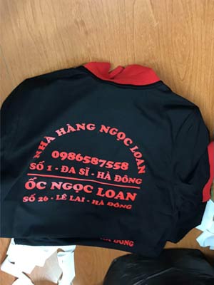 May áo phông Nhà hàng Ngọc Loan