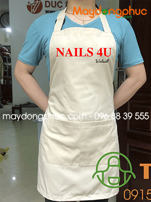 May tạp dề Tiệm Nails 4U Walsall