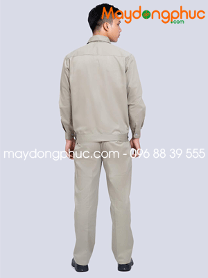 May đồng phục bảo hộ màu ghi sáng 01