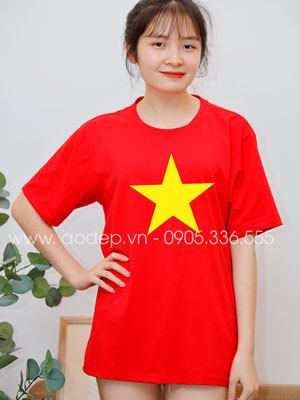 May áo phông lá cờ đỏ sao vàng