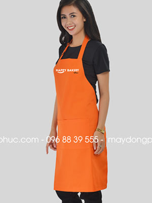May tạp dề Quán Happy Bakery
