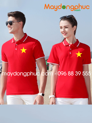May áo phông đôi cờ đỏ sao vàng