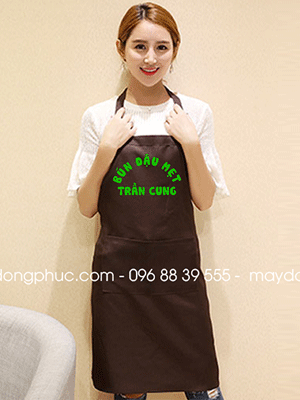 May tạp dề Quán bún đậu mẹt Trần Cung