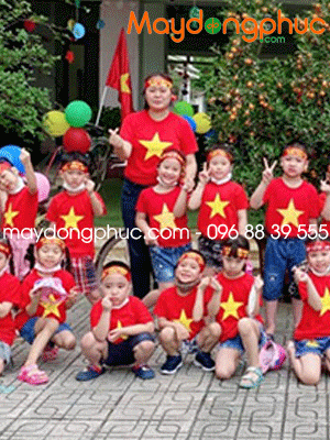 May áo cờ đỏ sao vàng trẻ em