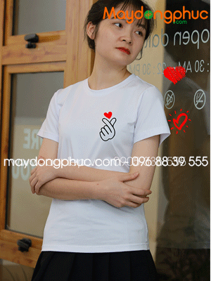 May áo cổ tròn màu trắng mẫu 1
