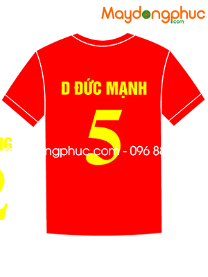 May áo cờ đỏ sao vàng Số 5 D Đức Mạnh