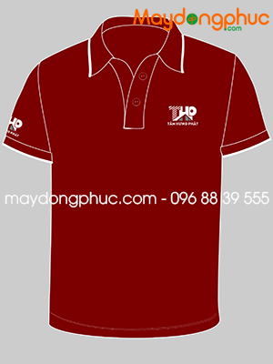 May áo polo màu đỏ Công ty Tân Hưng Phát