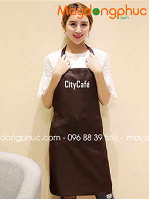 May tạp dề Quán City Cafe
