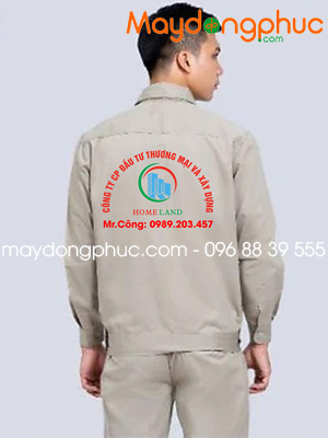 May đồng phục bảo hộ Công ty CP đầu tư thương mại và xây dựng Homeland