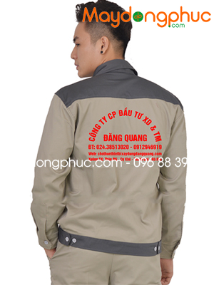 May đồng phục bảo hộ Công ty CP đầu tư XD&TM Đăng Quang