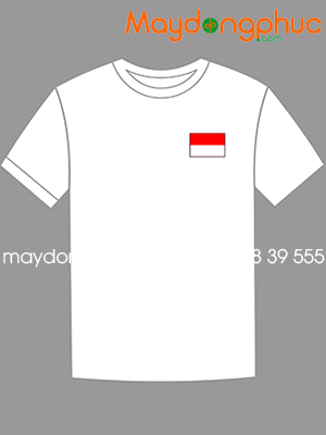 May áo phông in cờ Indo