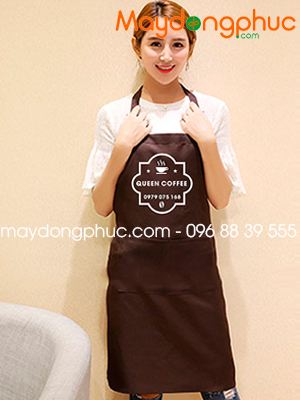 May tạp dề Quán Queen Coffee